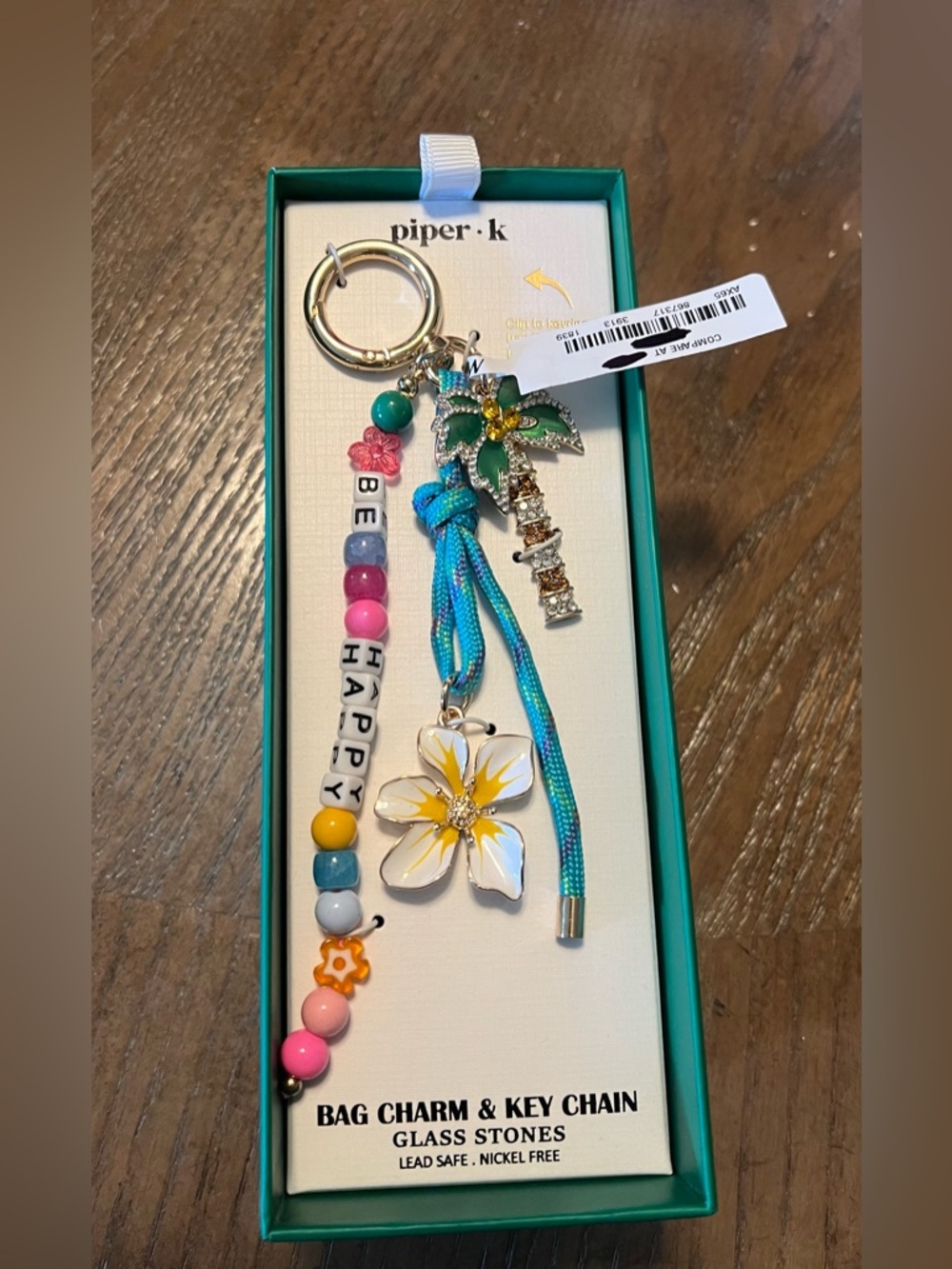 piper.k Multicolor Floral Bag Charm & Key Chain